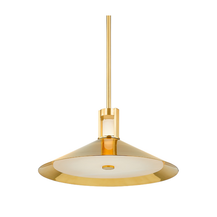 Hudson Valley 3020 Clermont 2-lt 20" LED Pendant - Aged Brass
