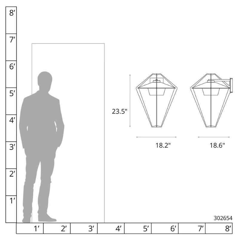 Hubbardton Forge 302654 Stellar 1-lt 24" Tall LED Outdoor Wall Sconce