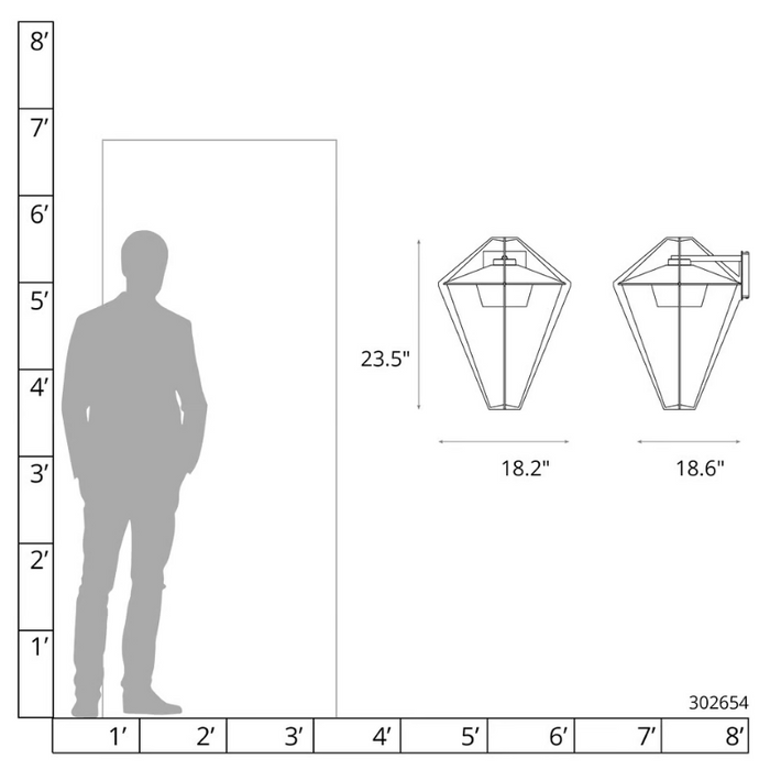 Hubbardton Forge 302654 Stellar 1-lt 24" Tall LED Outdoor Wall Sconce
