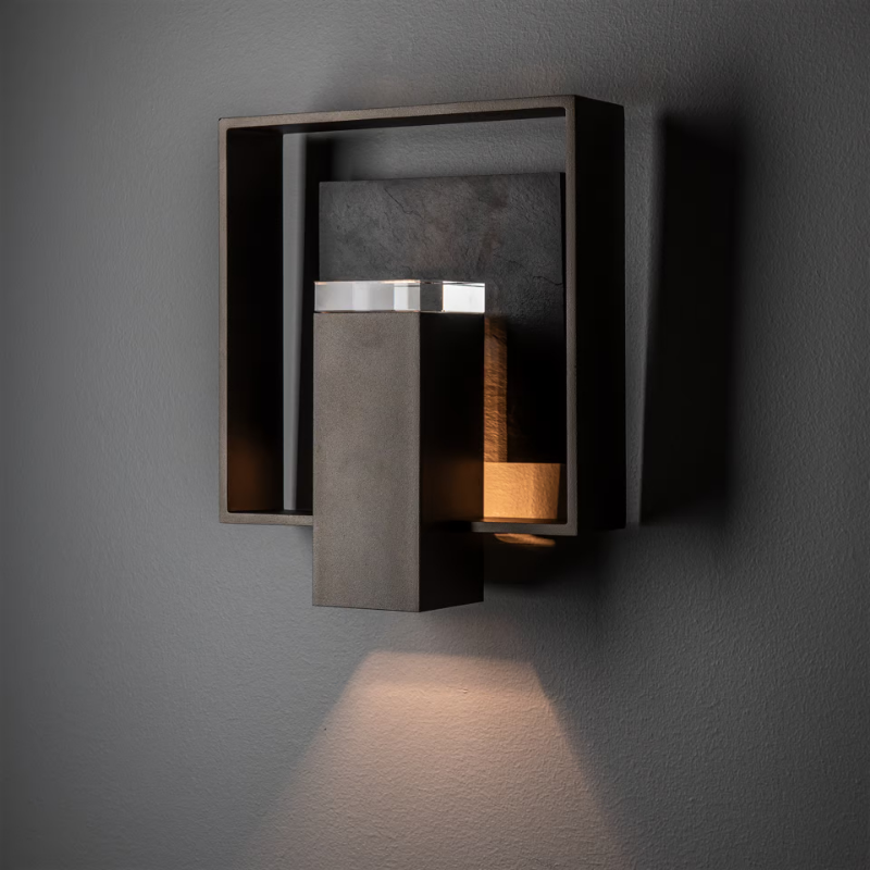 Hubbardton Forge 302660 Shadow Box 1-lt 9" Tall Outdoor Wall Sconce - Oil Rubbed Bronze