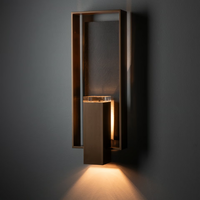Hubbardton Forge 302664 Shadow Box 2-lt 21" Tall Outdoor Wall Sconce