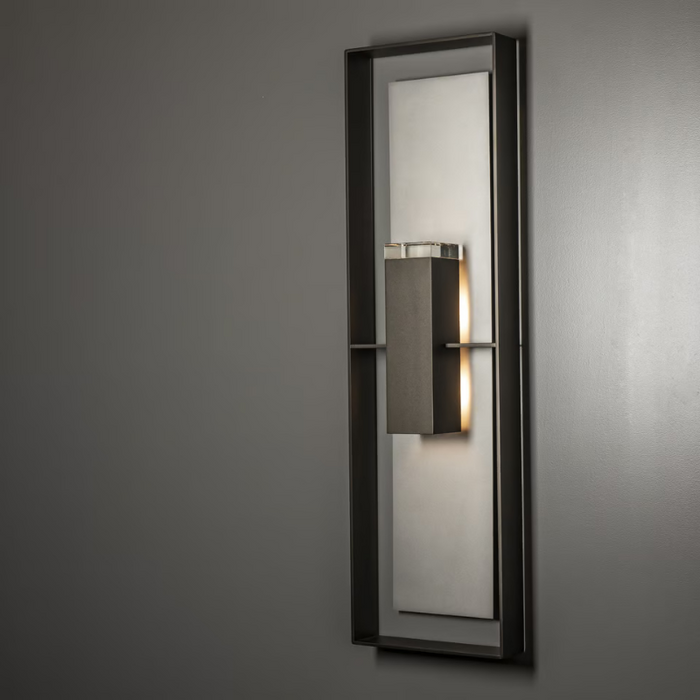 Hubbardton Forge 302668 Shadow Box 2-lt 45" Tall Outdoor Wall Sconce