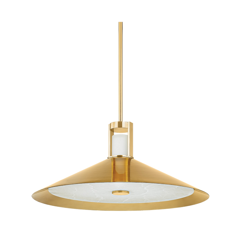 Hudson Valley 3028 Clermont 2-lt 28" LED Pendant - Aged Brass