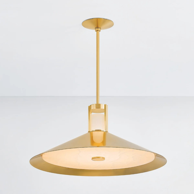 Hudson Valley 3028 Clermont 2-lt 28" LED Pendant - Aged Brass