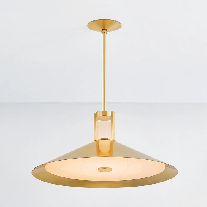 Hudson Valley 3028 Clermont 2-lt 28" LED Pendant - Aged Brass