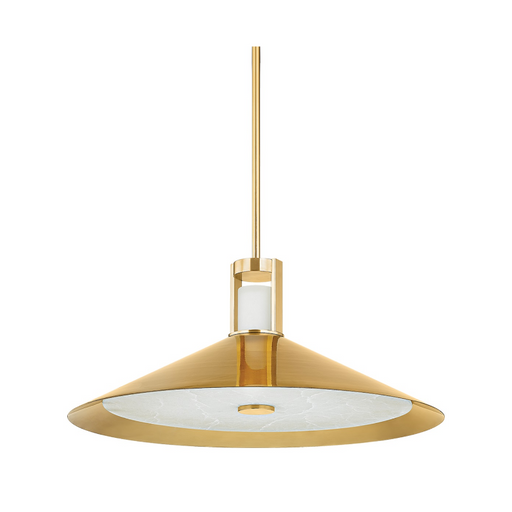 Hudson Valley 3028 Clermont 2-lt 28" LED Pendant - Aged Brass