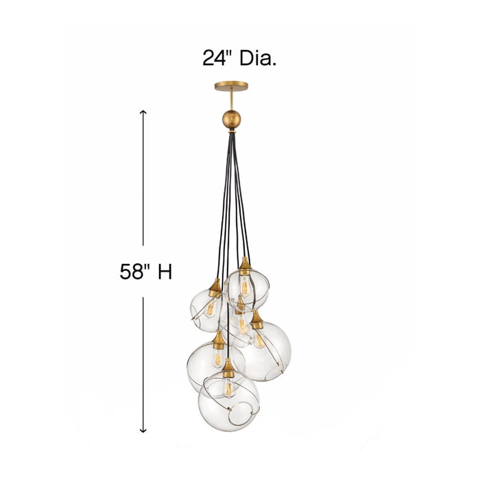 Hinkley 30306 Skye 6-lt 24" LED Chandelier