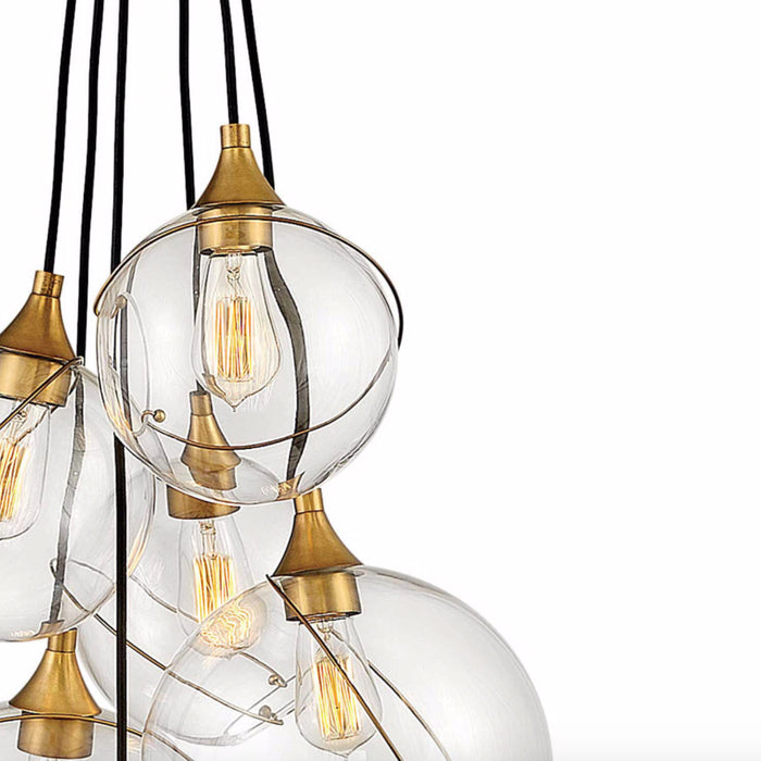 Hinkley 30306 Skye 6-lt 24" LED Chandelier - Clear Glass