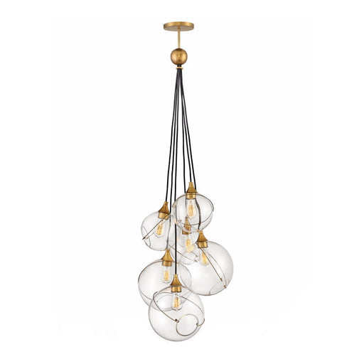 Hinkley 30306 Skye 6-lt 24" LED Chandelier - Clear Glass