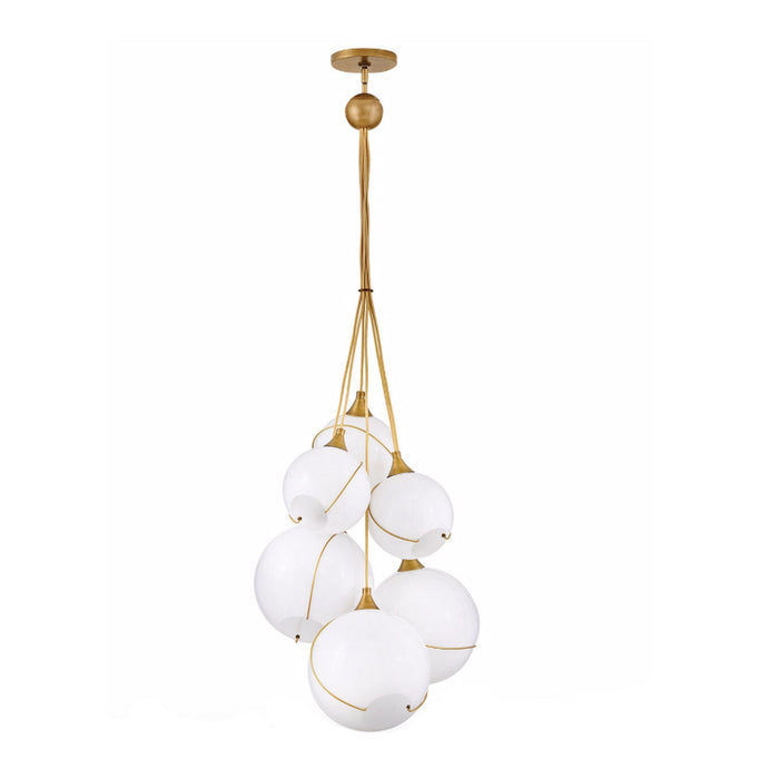 Hinkley 30306 Skye 6-lt 24" LED Chandelier - Cased Opal Glass