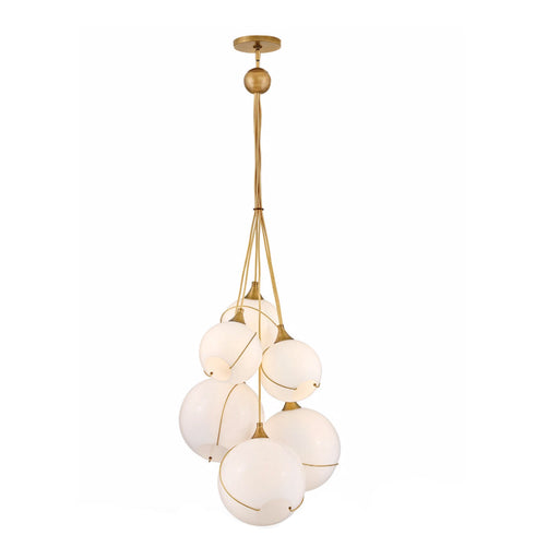 Hinkley 30306 Skye 6-lt 24" LED Chandelier - Cased Opal Glass