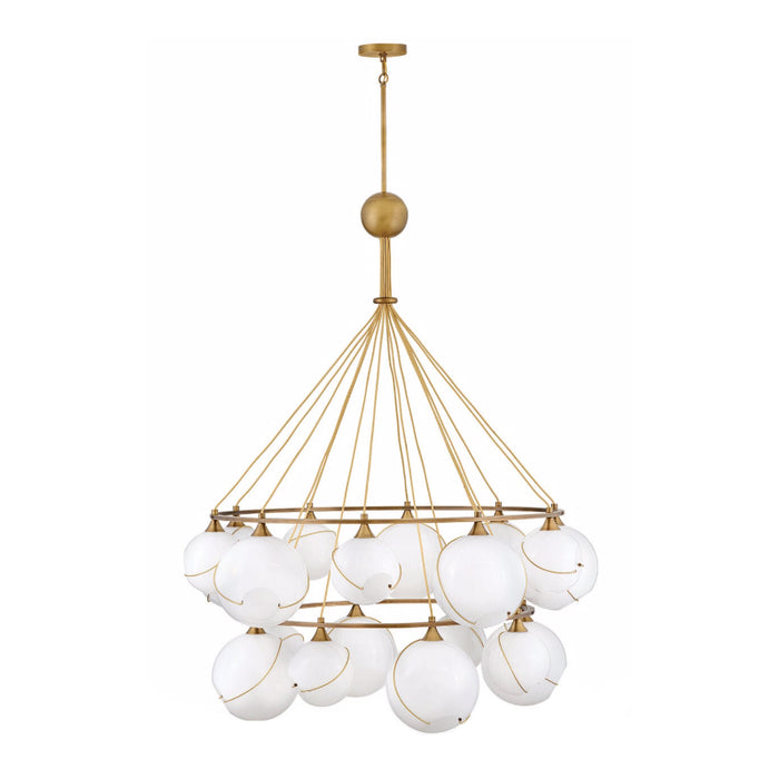 Hinkley 30308 Skye Extra Large 18-lt 53" LED Two Tier Chandelier - Cased Opal Glass