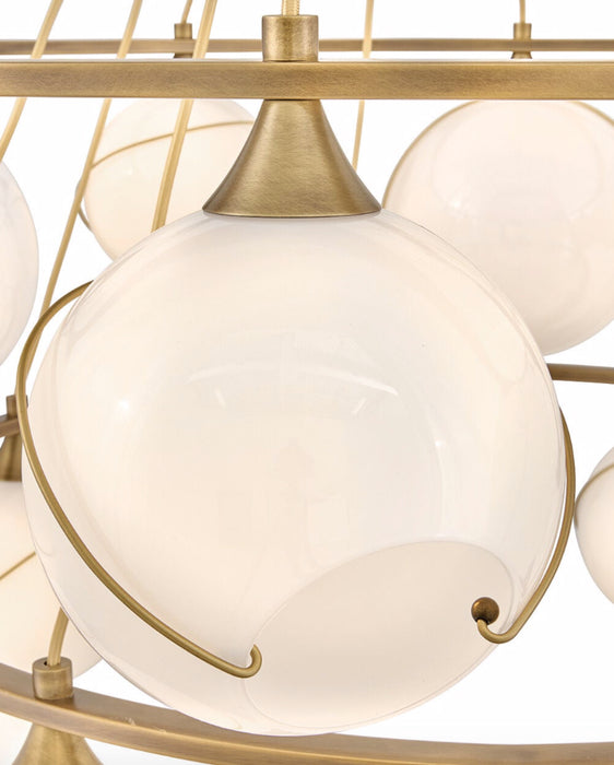 Hinkley 30308 Skye Extra Large 18-lt 53" LED Two Tier Chandelier - Cased Opal Glass