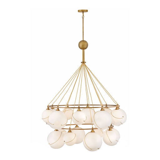 Hinkley 30308 Skye Extra Large 18-lt 53" LED Two Tier Chandelier - Cased Opal Glass