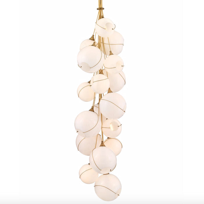 Hinkley 30309 Skye 18-lt 39" LED Chandelier - Cased Opal Glass