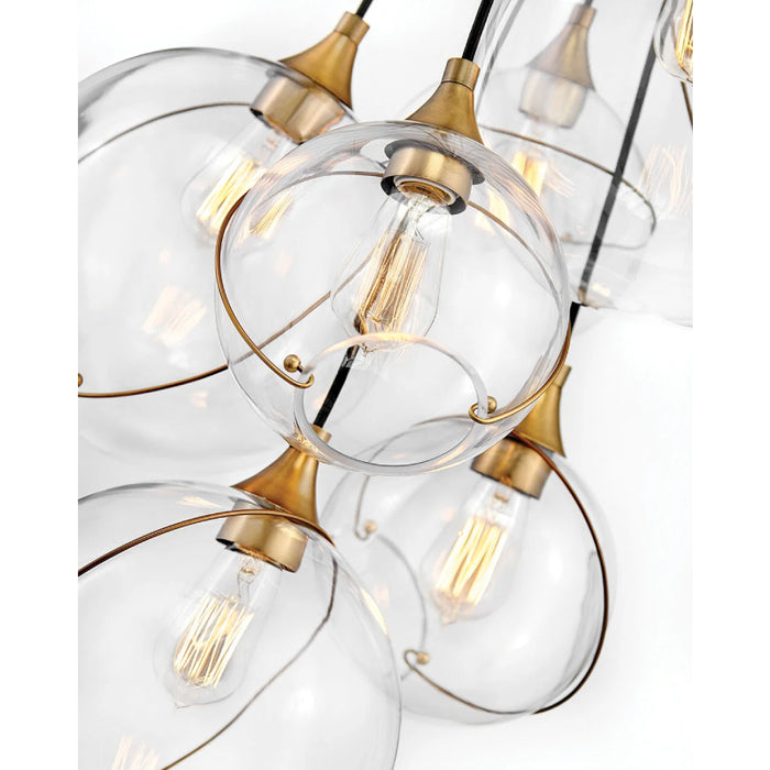 Hinkley 30309 Skye 18-lt 39" LED Chandelier - Clear Glass