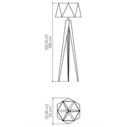 Accord 3034 Facet 1-lt 65" Tall LED Floor Lamp