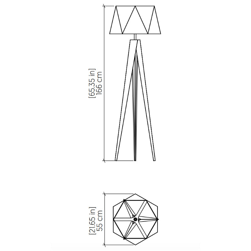 Accord 3034 Facet 1-lt 65" Tall LED Floor Lamp