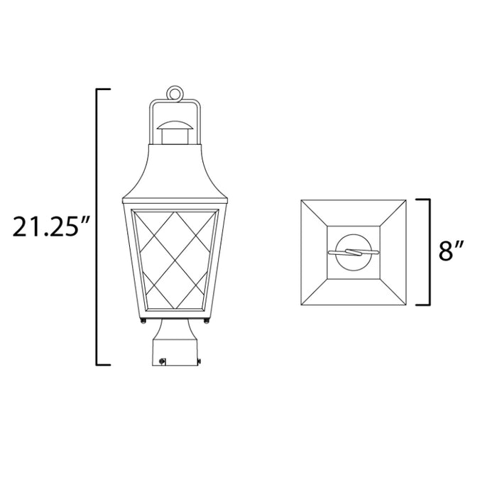 Maxim 30360 Storybook 1-lt 21" Tall Outdoor Post Light