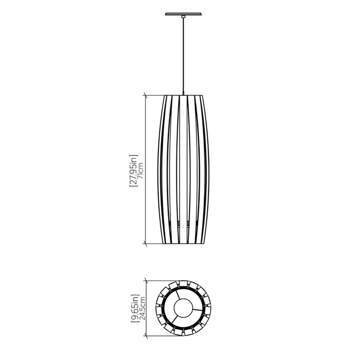 Accord 304 Barril 1-lt 10" LED Pendant