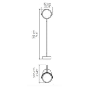 Accord 3040 Naia 1-lt 74" Tall LED Floor Lamp