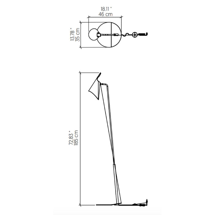 Accord 3041 Balance 1-lt 73" Tall LED Floor Lamp