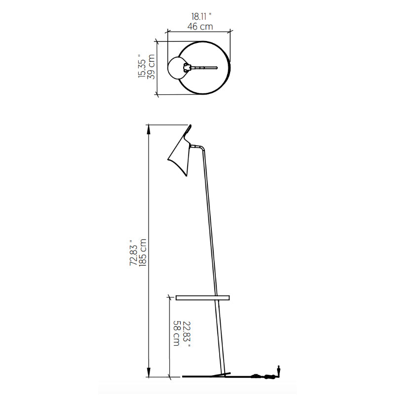 Accord 3042 Balance 1-lt 73" Tall LED Floor Lamp