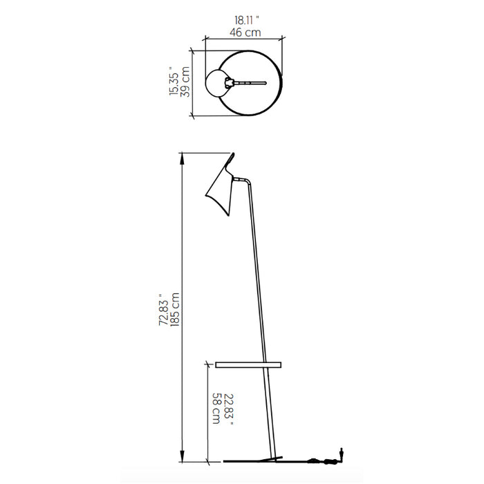 Accord 3042 Balance 1-lt 73" Tall LED Floor Lamp
