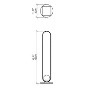 Accord 3043 Sfera 1-lt 48" Tall LED Floor Lamp