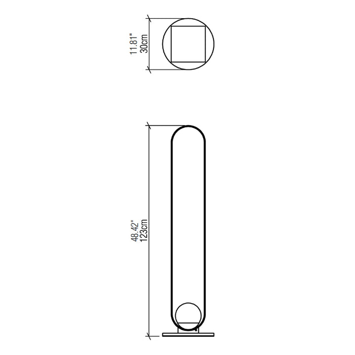 Accord 3043 Sfera 1-lt 48" Tall LED Floor Lamp