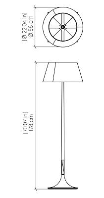 Accord 3044 Nostalgia 1-lt 70" Tall LED Floor Lamp
