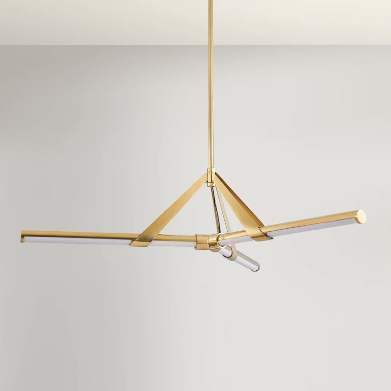 Hudson Valley 3046 Jonas 3-lt 46" LED Chandelier-Aged Brass