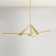 Hudson Valley 3046 Jonas 3-lt 46" LED Chandelier-Aged Brass