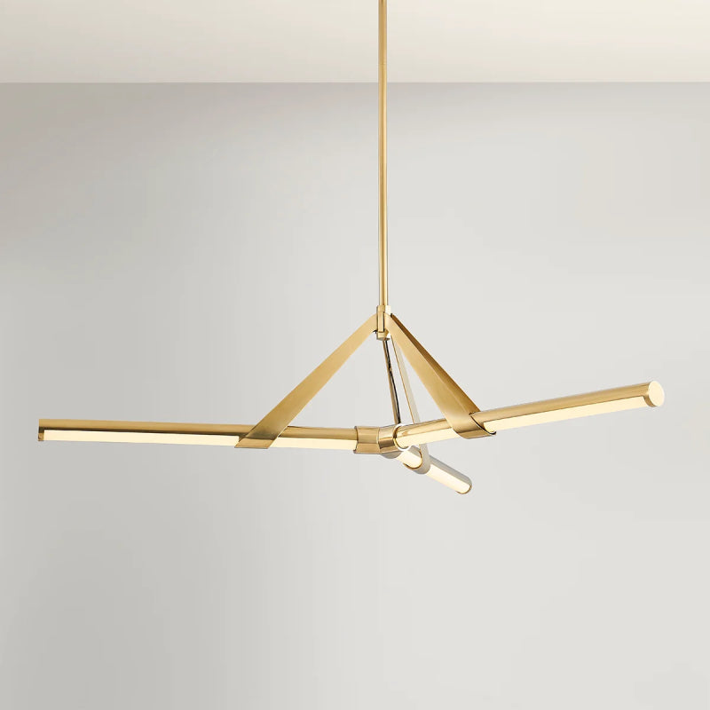Hudson Valley 3046 Jonas 3-lt 46" LED Chandelier-Aged Brass