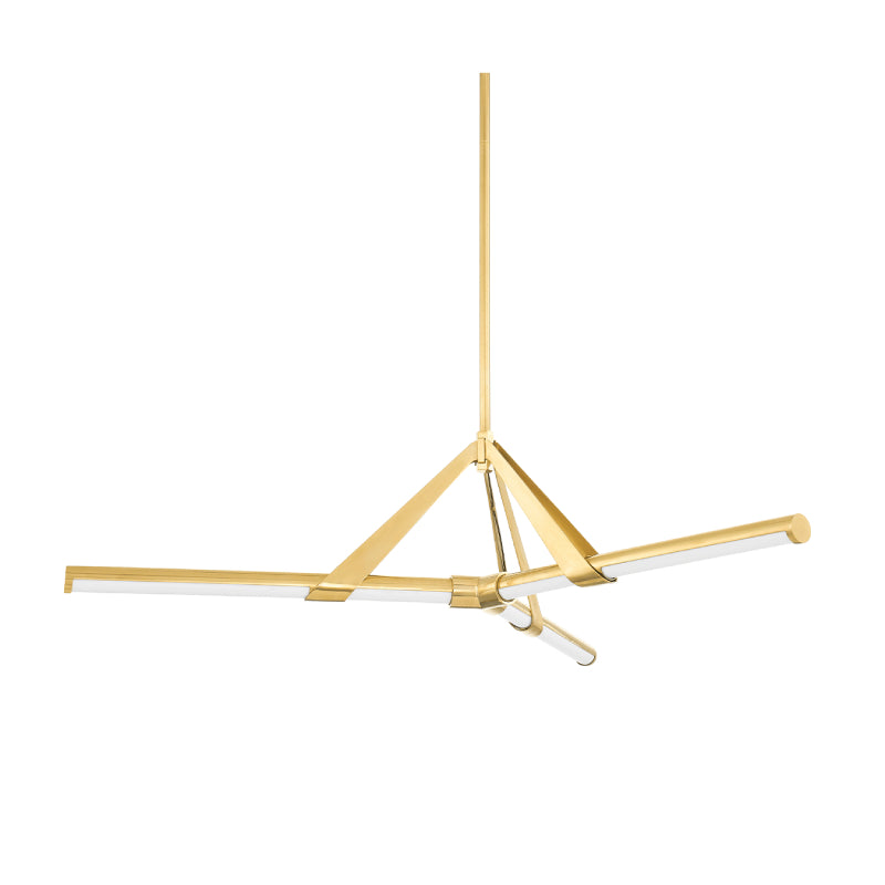 Hudson Valley 3046 Jonas 3-lt 46" LED Chandelier-Aged Brass