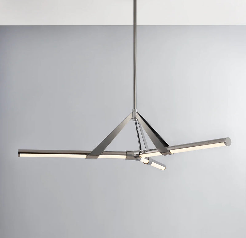 Hudson Valley 3046 Jonas 3-lt 46" LED Chandelier-Black Nickel