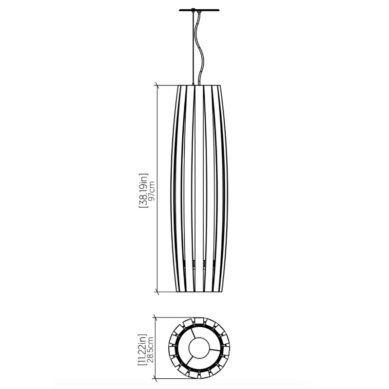 Accord 305 Barril 1-lt 11" LED Pendant