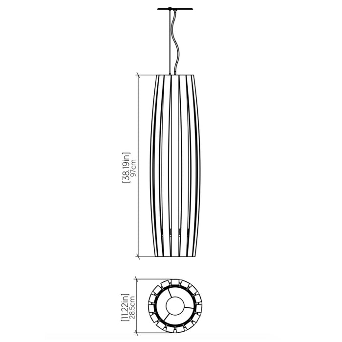 Accord 305 Barril 1-lt 11" LED Pendant