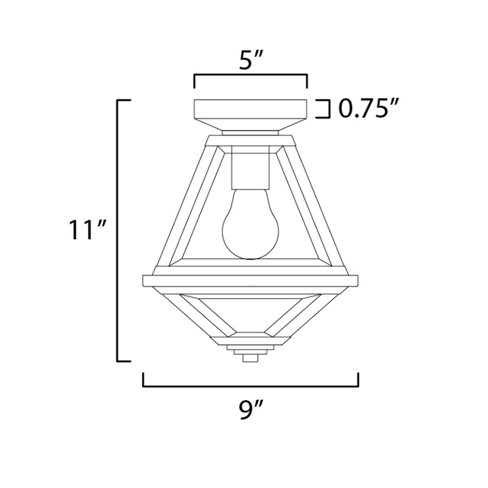 Maxim 30560 Prism 1-lt 9" Outdoor Flush Mount