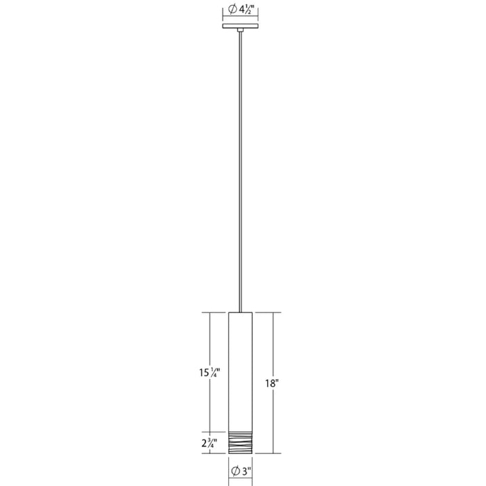 Sonneman 3058 ALC 3" Medium LED Pendant