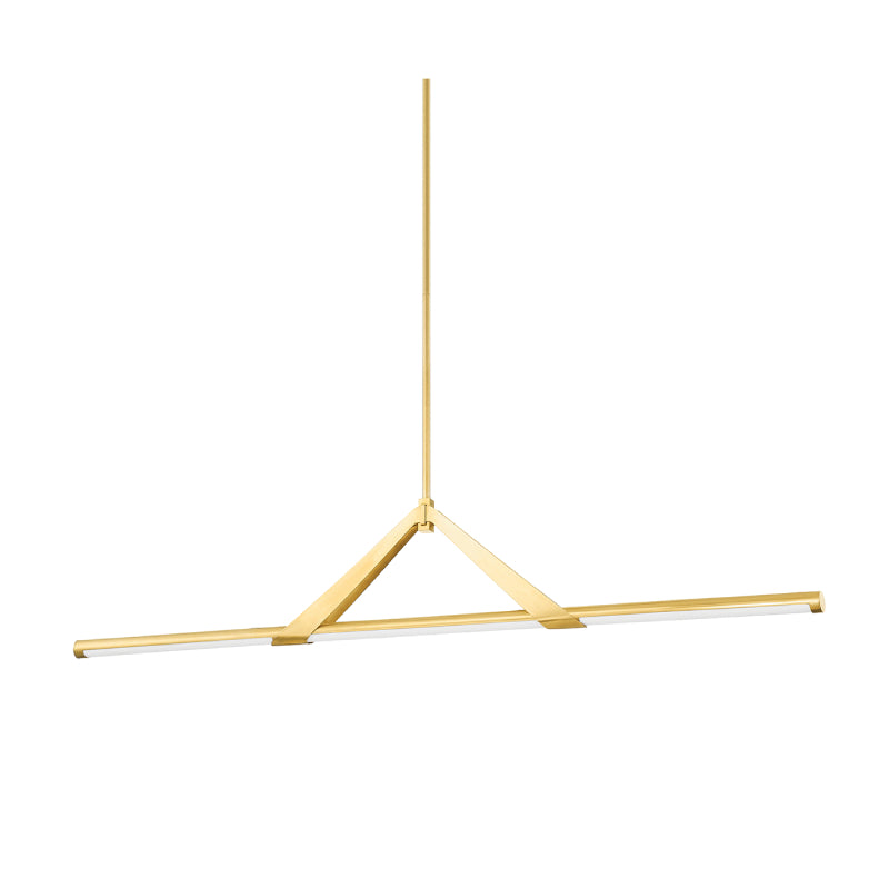 Hudson Valley 3060 Jonas 1-lt 60" LED Linear Chandelier-Aged Brass