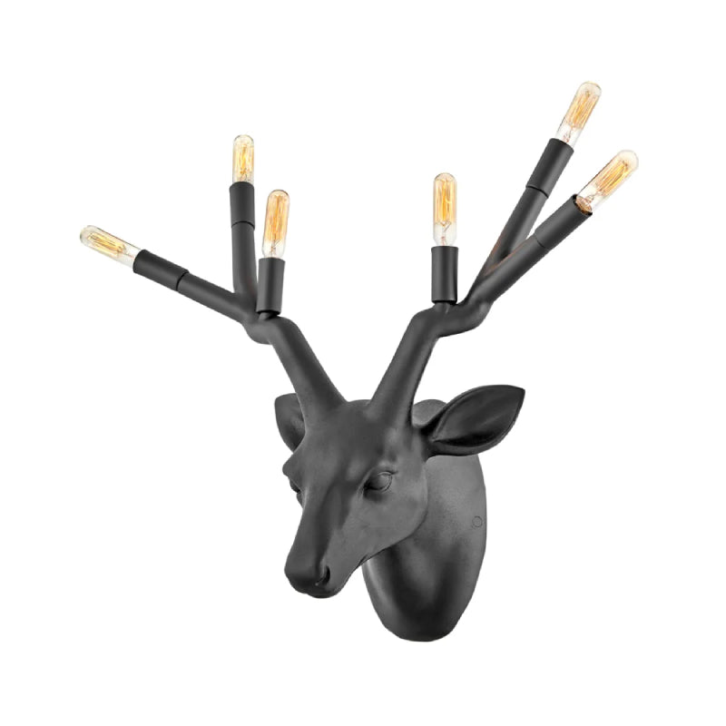 Hinkley 30602 Stag 6-lt 16" Tall LED Wall Sconce - Black