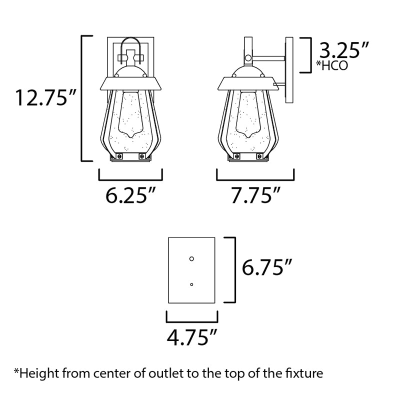 Maxim 30620 Mariner 1-lt 13" Tall Outdoor Wall Sconce