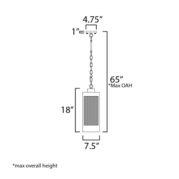 Maxim 30764 Triform 1-lt 8" Outdoor Pendant