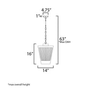 Maxim 30766 Triform 3-lt 14" Outdoor Pendant