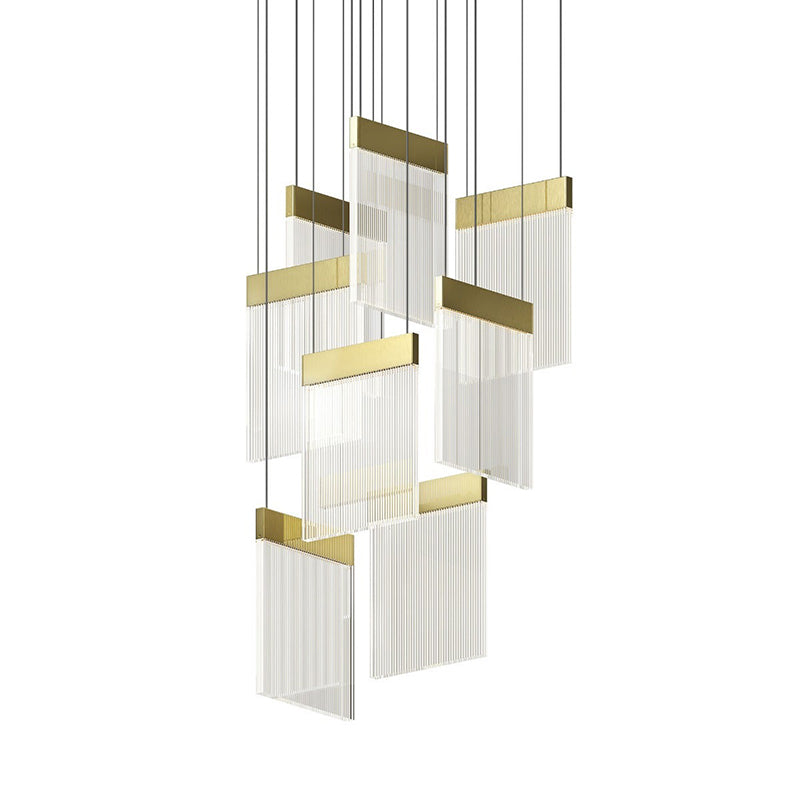Sonneman 3094 V Panels 8-lt 16" LED Chandelier