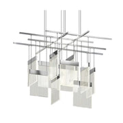 Sonneman 3097 V Panels 11-lt 47" LED Chandelier - Polished Chrome