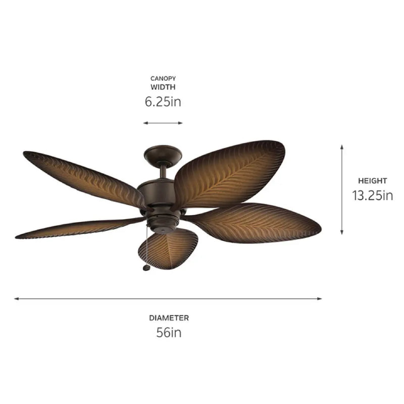 Kichler 310095 Nani 56" Outdoor Ceiling Fan