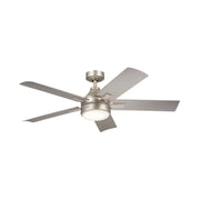 Kichler 310126 Tide 52" Ceiling Fan with LED Light Kit - Brushed Nickel