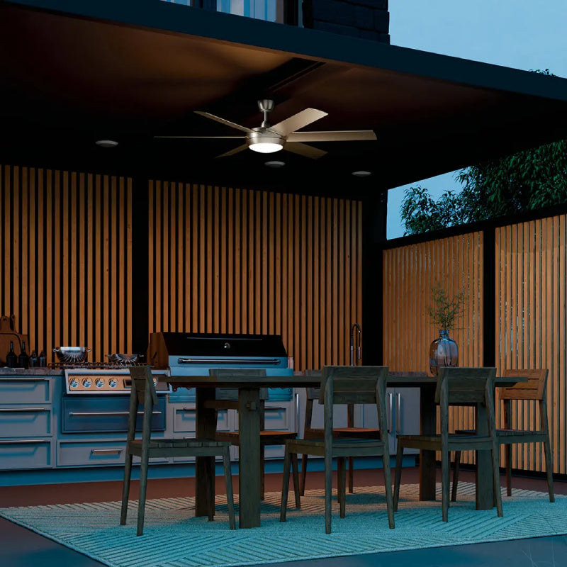 Kichler 310260 Mint 60" Ceiling Fan with LED Light Kit - Brushed Nickel